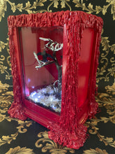 Load image into Gallery viewer, Red Shadow Box w/ Light Up Crow Scene