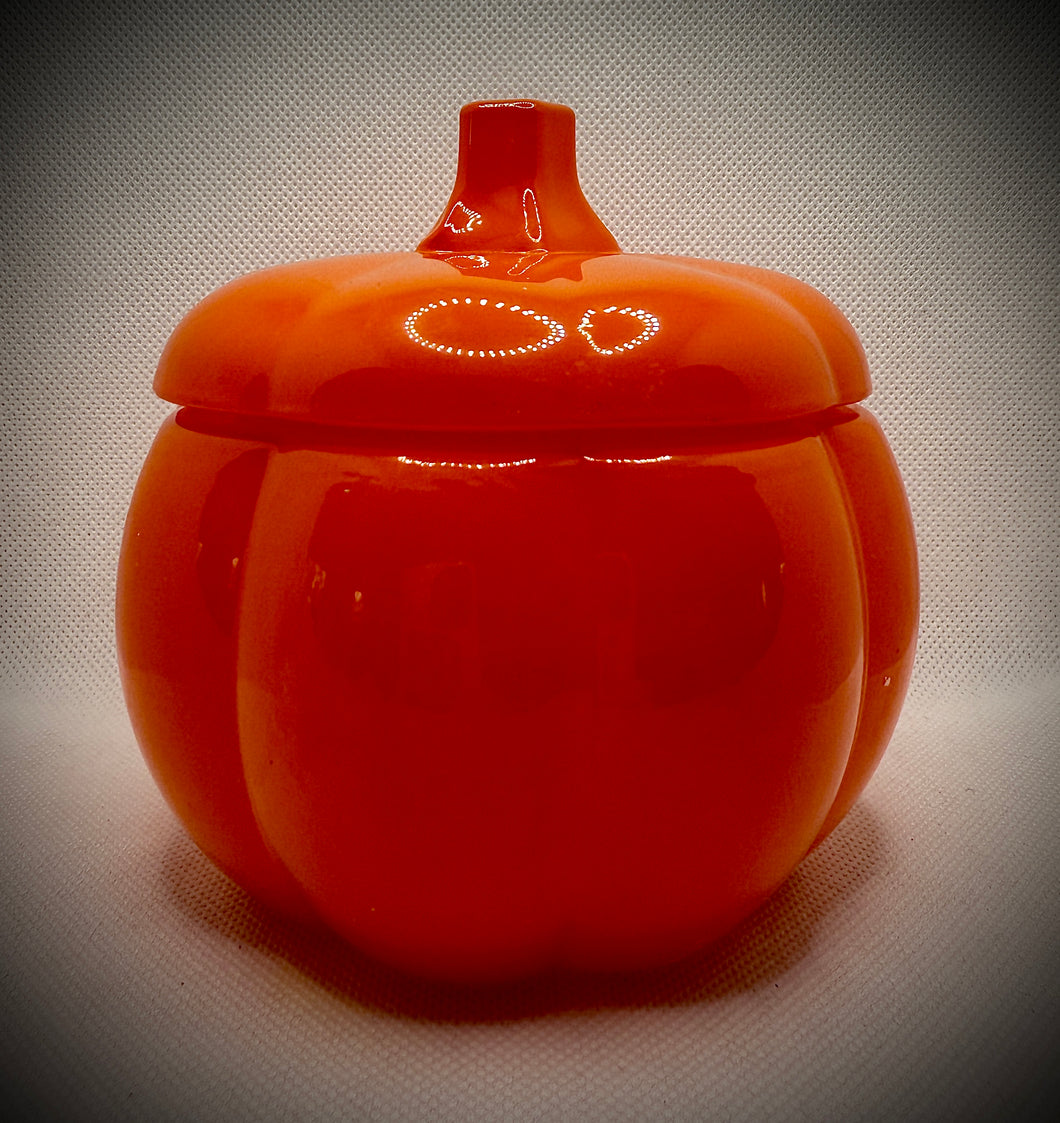 Gloss Orange Pumpkin Candle Jar- Choose Your Scent