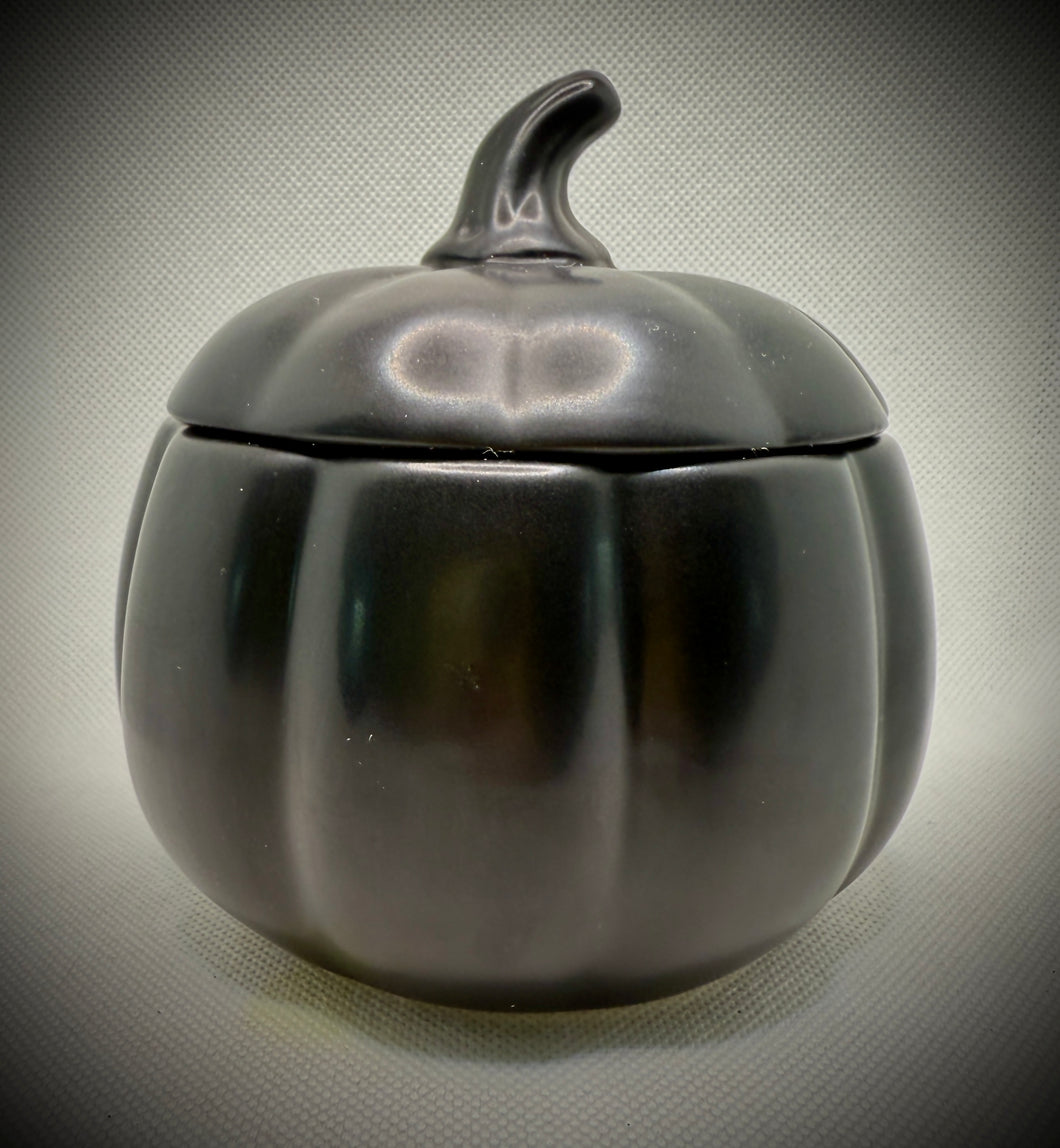 Matte Black Pumpkin Candle Jar- Choose Your Scent