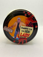 Load image into Gallery viewer, Thanks For The Ride, Lady!! (Winter Woodlands Whisper) 8 oz Soy Candle Mason Jar
