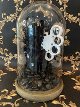 Load image into Gallery viewer, Brass Knuckle Display Globe- Black with White 3D printed Knuckles
