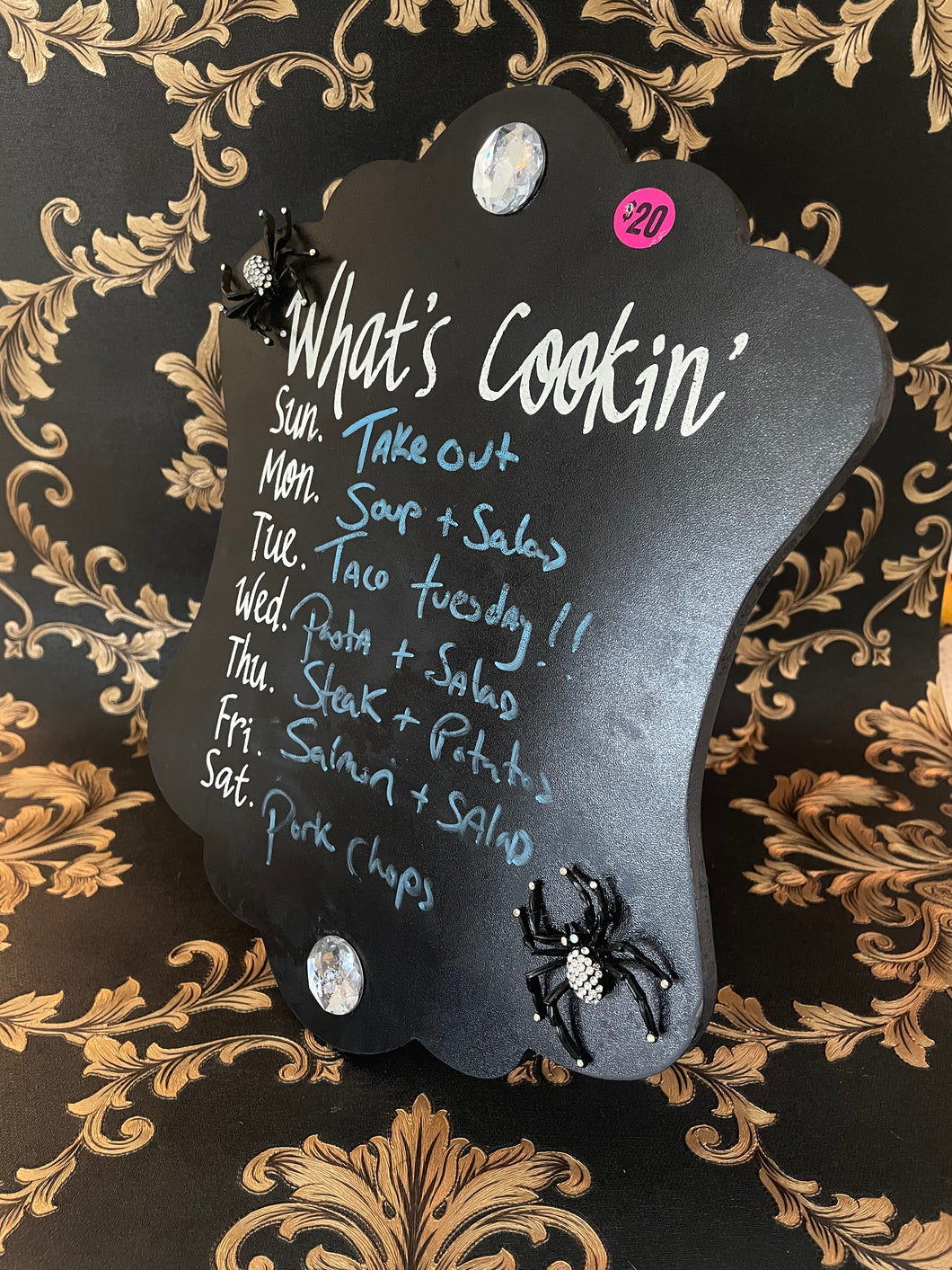 Spooky Chalkboard Weekly Menu