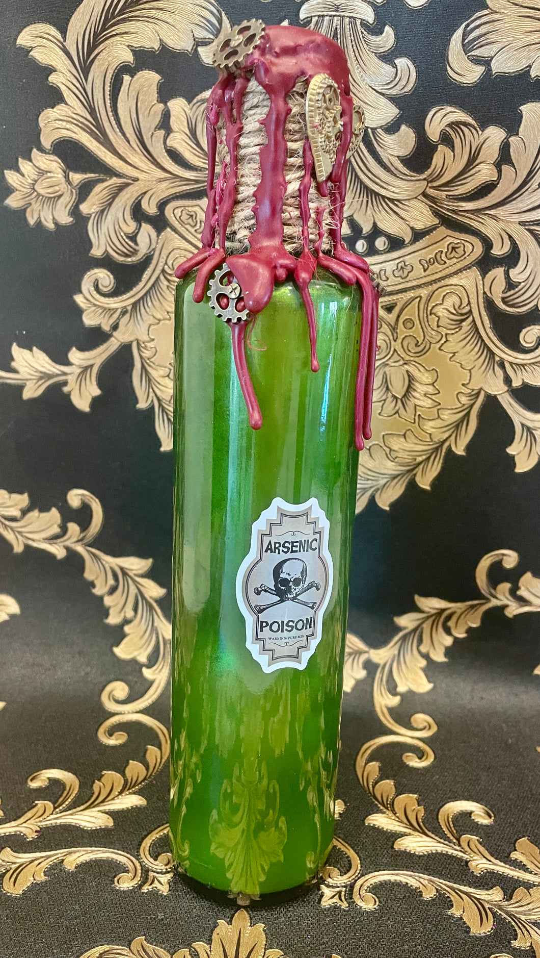 Potion Bottle- Green w/ Gears