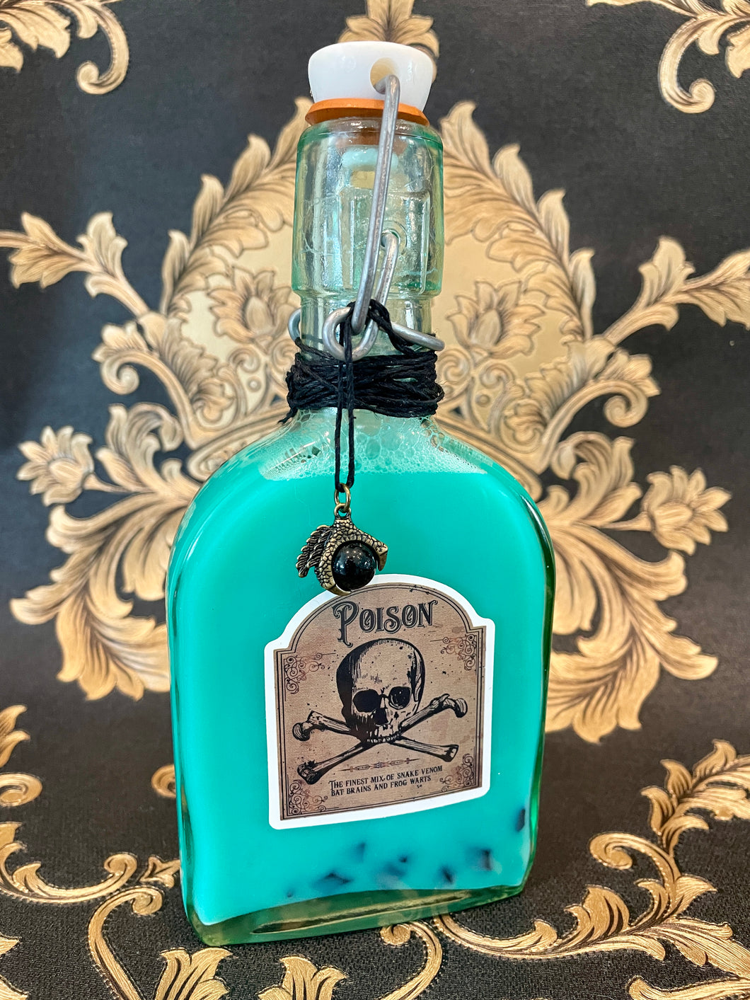 Teal Poison Potion Bottle